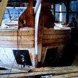 bow the of the replica under construction