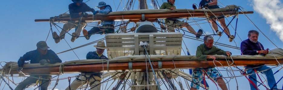 Crew setting sails