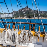 Sailing off Coles Bay